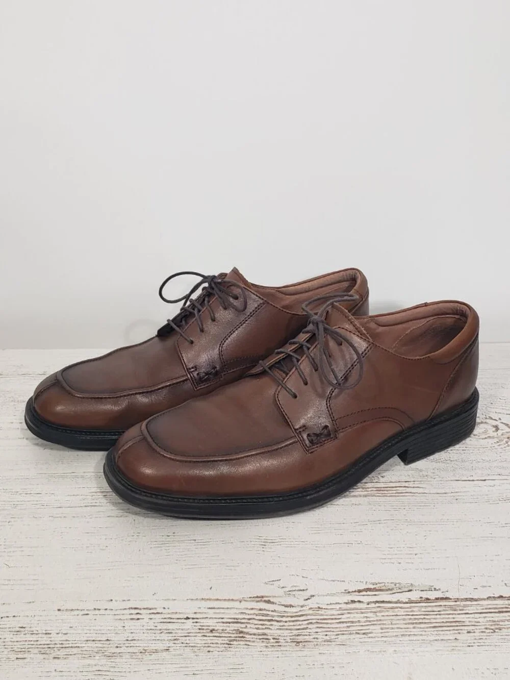 Bostonian  Brown Leather Split Toe Lace Up Oxford  Men's 11 Ricardo